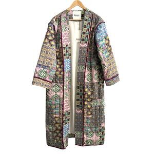 & Merci Daphne Quilted Long Jacket Size Medium NWT Cottagecore Bohemian